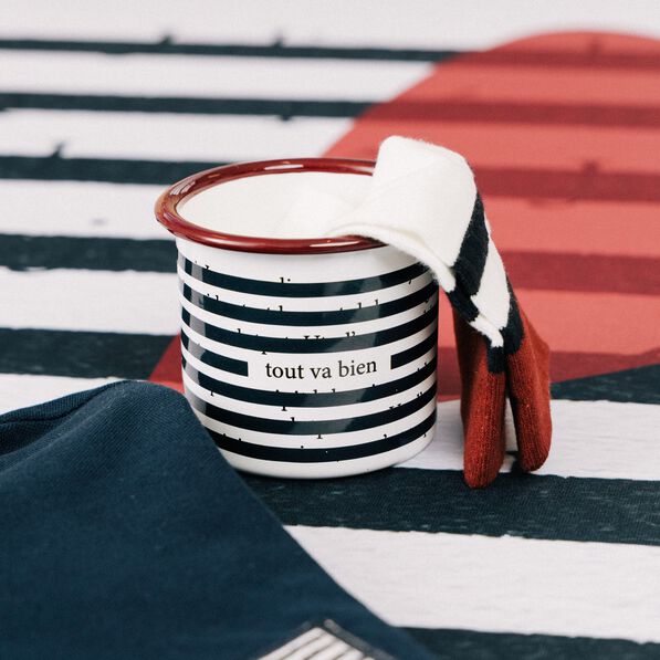 Ensemble chaussettes et tasse bleu marine homme