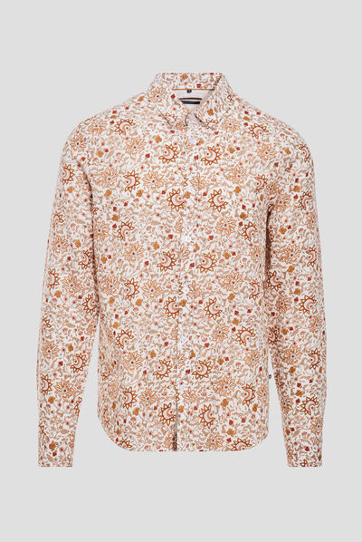 Chemise manches longues ecru homme