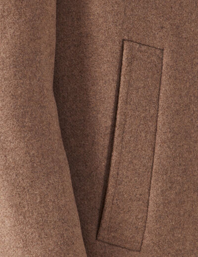 Manteau avec capuche amovible vert kaki homme