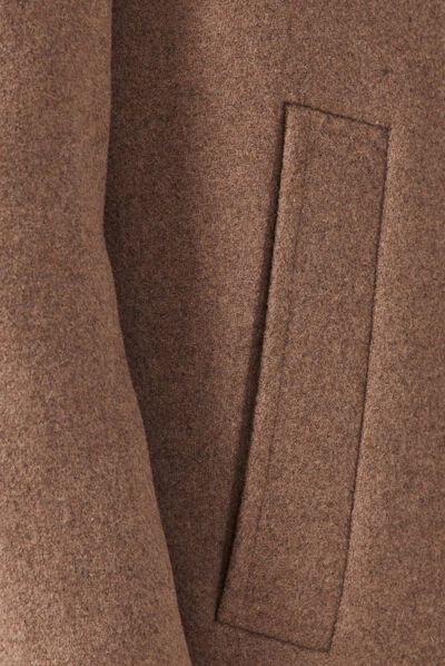Manteau avec capuche amovible vert kaki homme