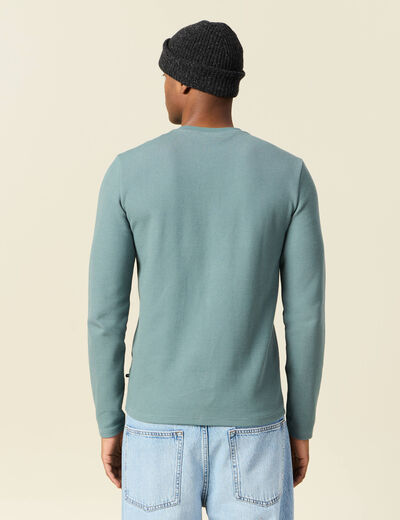 T-shirt manches longues vert foncé homme