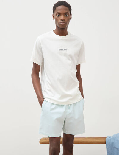 T-shirt en coton ecru homme