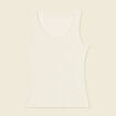 Débardeur femme uni col arrondi Instinct beige femme