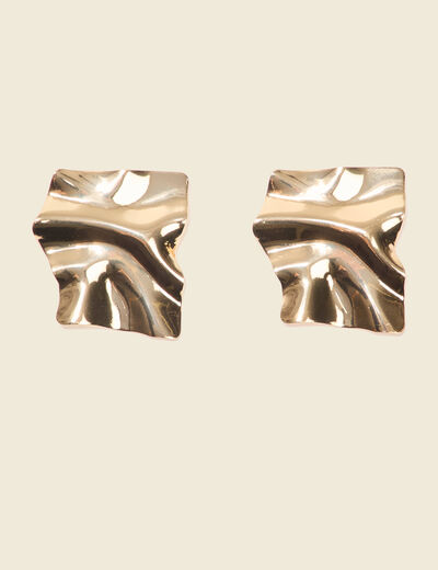 Boucles d'oreilles clous couleur or femme