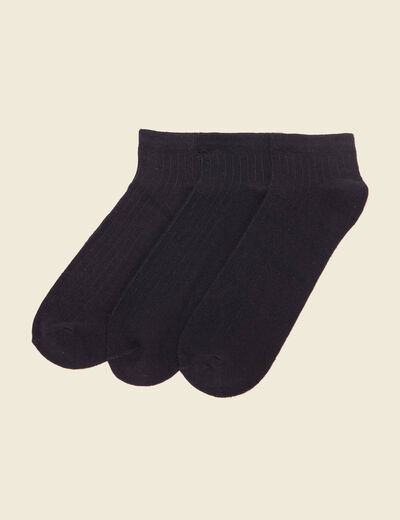 Lot 3 paires chaussettes noir homme