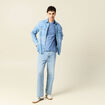 T-shirt manches courtes bleu gris homme