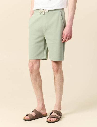 Short éco-responsable vert olive homme