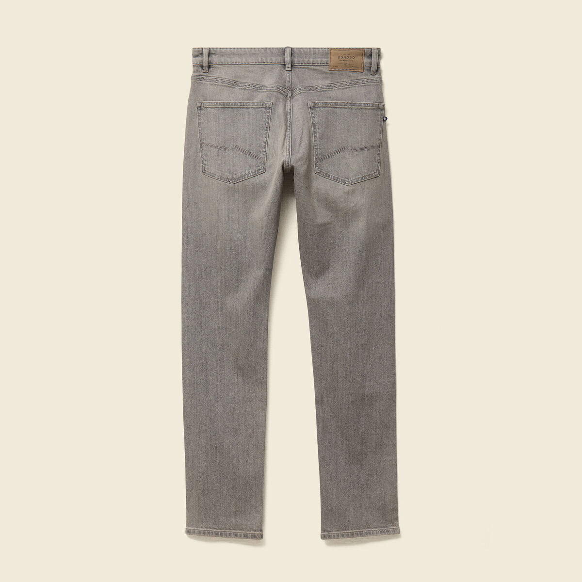 Jeans straight longueur 34 denim snow gris homme