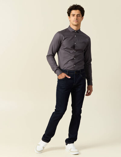 Chemise éco-responsable gris foncé homme