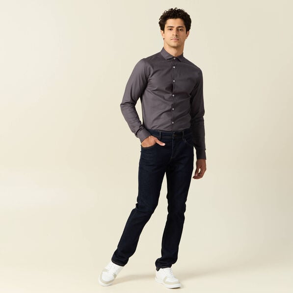chemise eco responsable gris fonce homme Chemise éco-responsable gris foncé homme