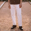 Jeans large relaxed denim blanc homme