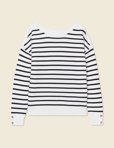 Pull manches longues ecru femme