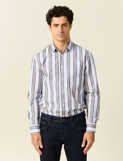 Chemise manches longues bleu ciel homme