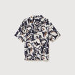 Chemise boyfriend manches courtes bleu marine homme