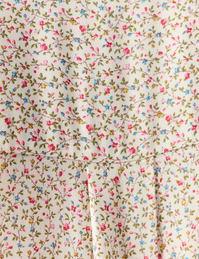 Robe évasée manches 3/4 blanc femme