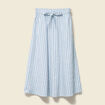 Jupe longue évasée en coton bleu ciel femme