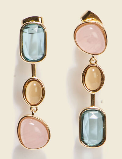 Boucles d'oreilles multicolore femme