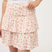 Mini-jupe taille haute fluide noir femme