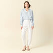Blouse manches longues bleu femme