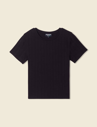 T-shirt manches courtes noir femme