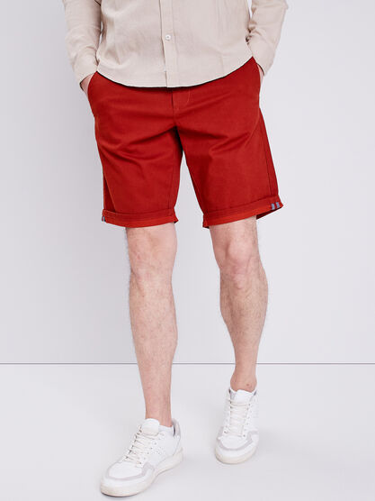 Bermuda droit eco responsable orange homme