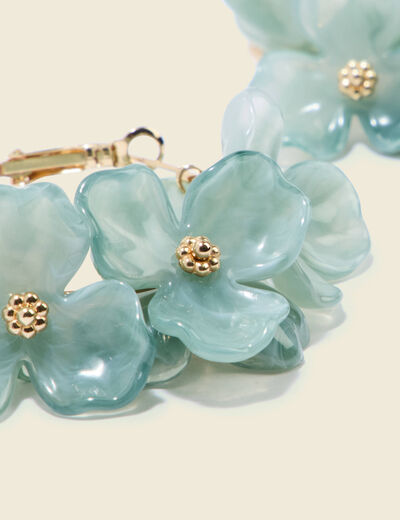 Boucles d'oreilles cr&eacute;oles gris femme