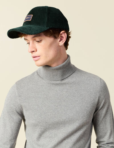 Pull droit court manches longues gris homme