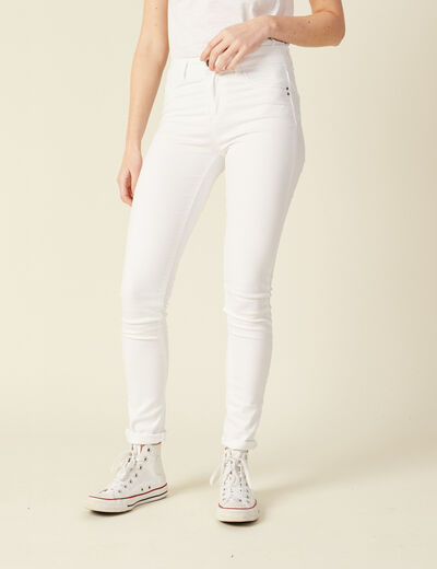 Jeans Lou - jegging blanc femme