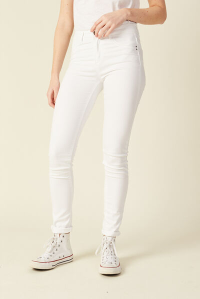 Jeans Lou - jegging blanc femme