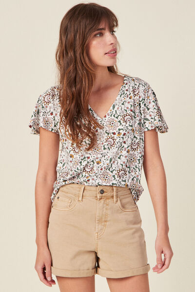 T-shirt éco-responsable blanc femme