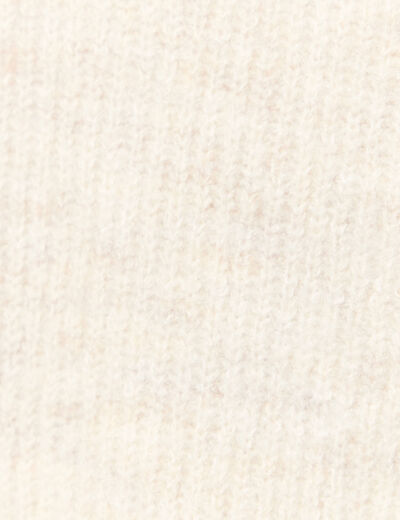Gilet manches longues creme femme