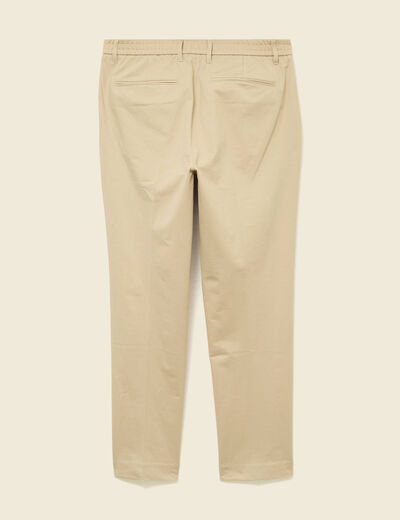 Pantalon chino stretch beige homme