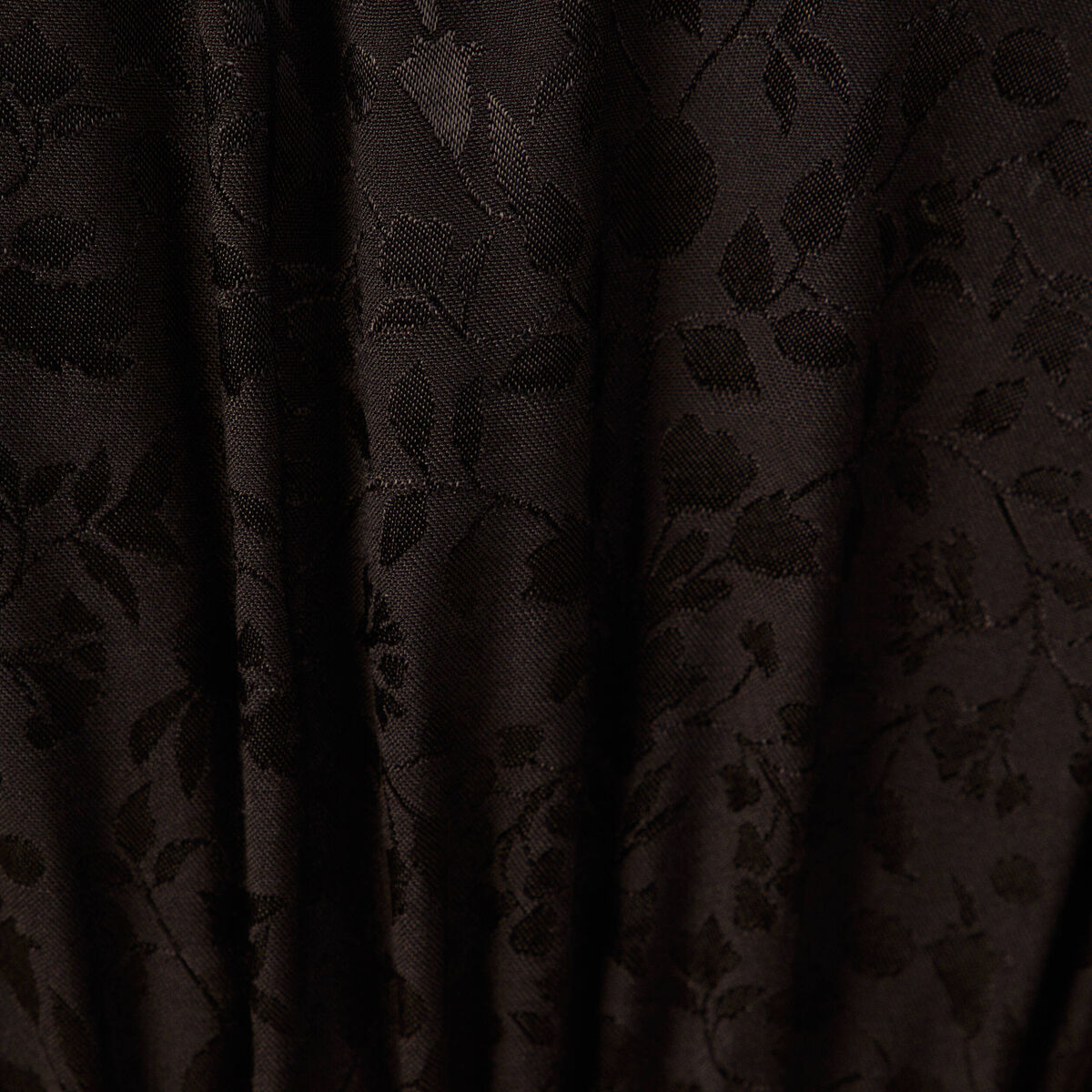Robe évasée satin noir femme