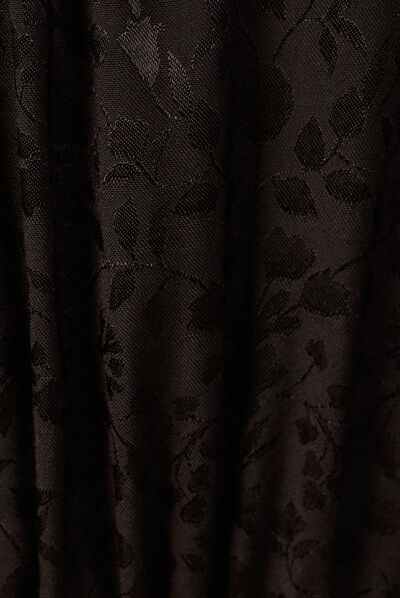 Robe évasée satin noir femme