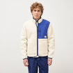 Veste sherpa col montant manches longues ecru homme