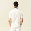 Chemise manches courtes brod&eacute;e ecru homme