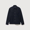 Surchemise droite col am&eacute;ricain bleu marine homme