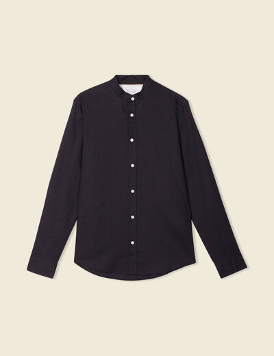 Chemise manches longues noir homme