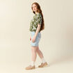 T-shirt oversize manches courtes vert femme