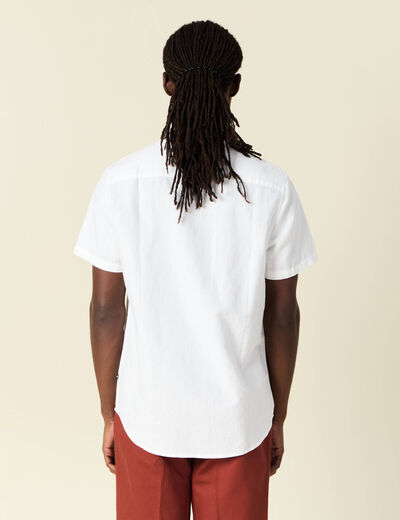 Chemise manches courtes blanc homme