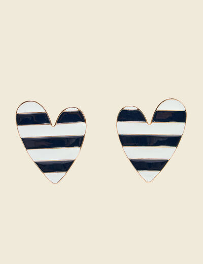 Boucles d'oreilles bleu marine femme