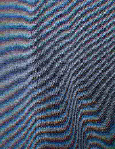 T-shirt cintr&eacute; col rond manches courtes bleu gris homme