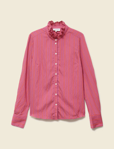 Chemise oversize manches longues prune femme