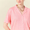 Chemise manches courtes rose femme