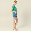 Pull oversize ajour&eacute; col bateau vert menthe femme