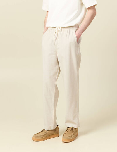 Pantalon chino gris homme