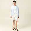 Bermuda droit avec pinces ecru homme