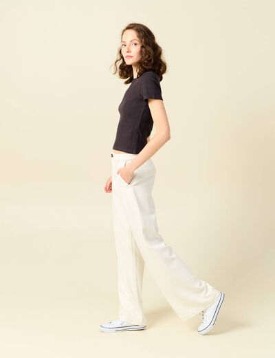 T-shirt manches courtes gris foncé femme