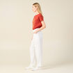 Pantalon cargo fluide ecru femme