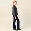 Gilet manches longues gris femme